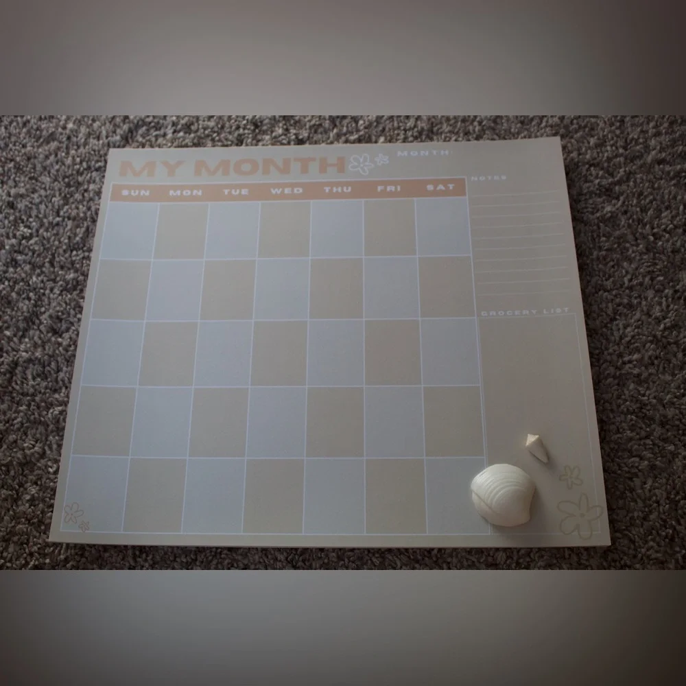 Fridge calendar size 14x12 comes with magnets